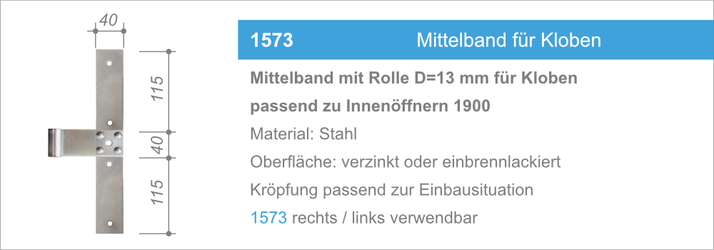 1573 Mittelband für Kloben